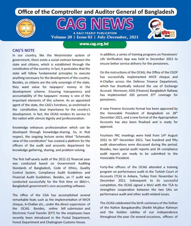 CAG News, July - December 2021