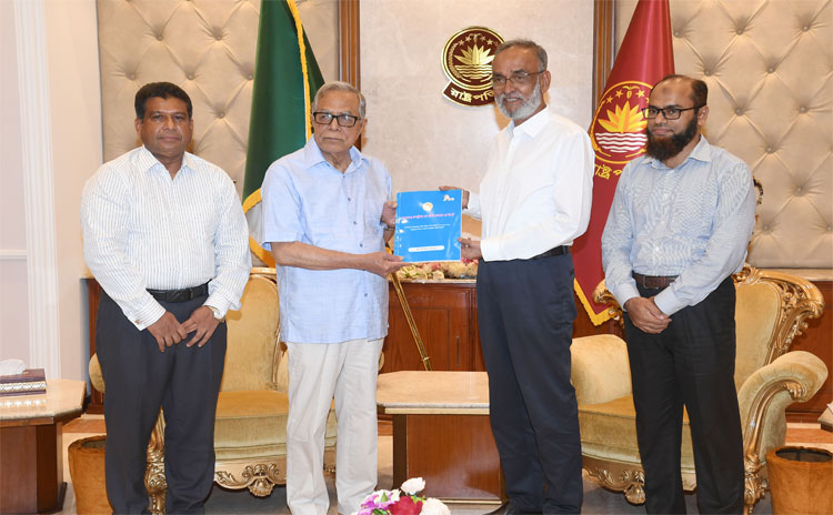 Honorable CAG Mr. Mohammad Muslim Chowdhury Submits Audit and Accounts Report to the Honorable President Mr. Md. Abdul Hamid